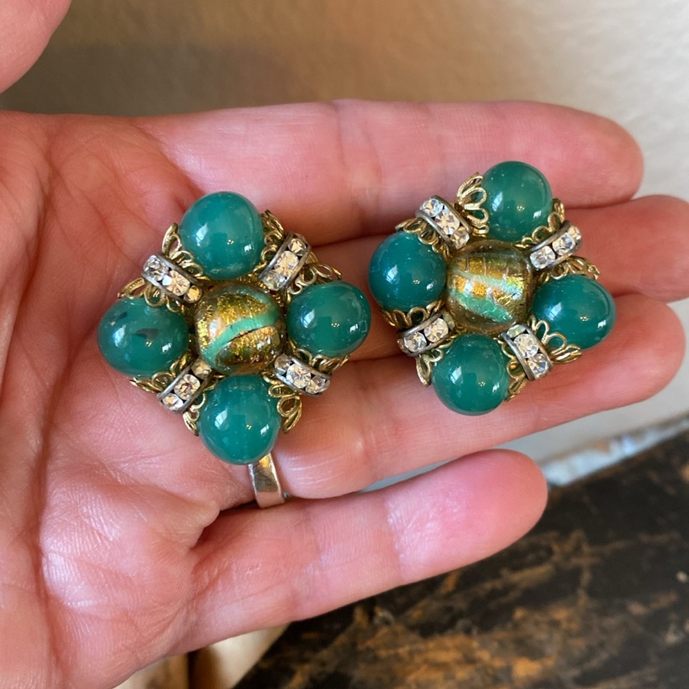 Hobe vintage clip back earrings